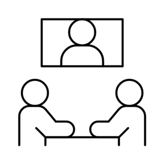 Icon which symbolises a job interview
